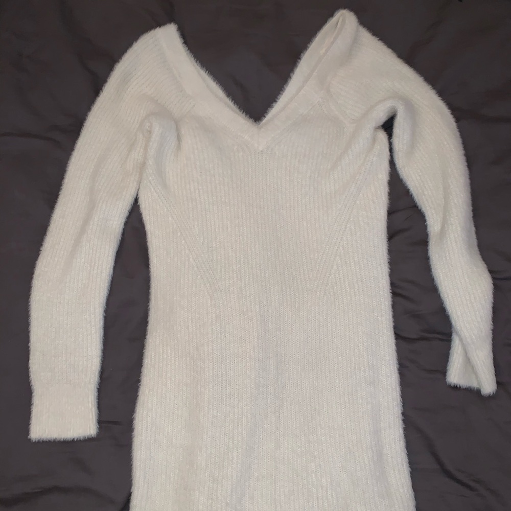 COPY - White/cream soft sweater dress